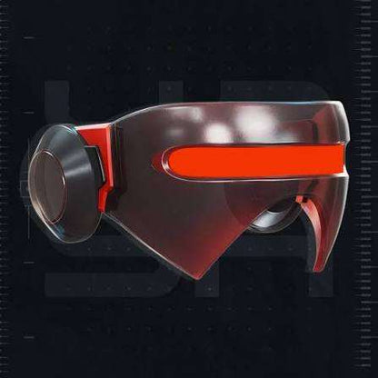 Cyclops v2 mask in red with options in yellow, black, and grey ready to ship