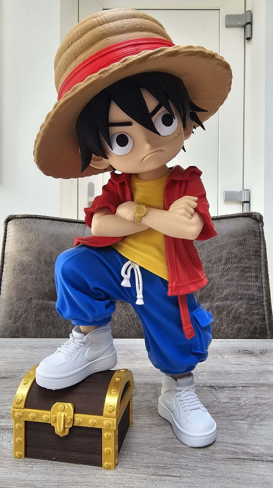 25" Luffy urban One Piece figure 2ft 1in tall customizable colors