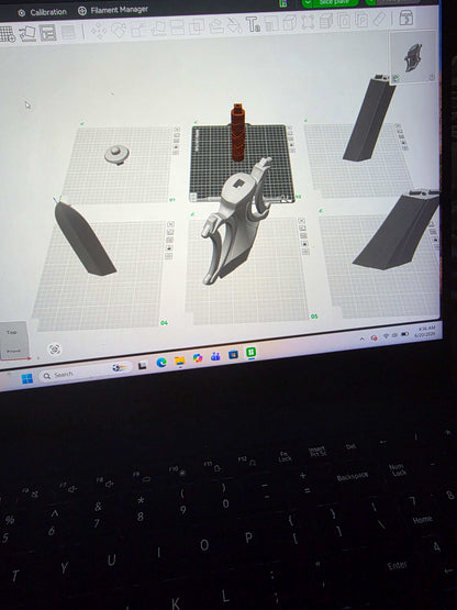 Masters of the universe He-Man sword broken in pieces glued together
