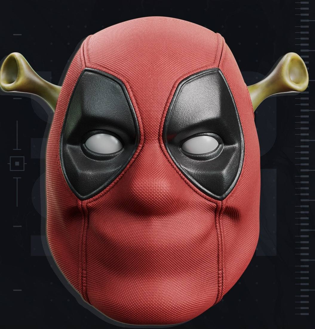 Shrekpool mask helmet fitting standard size heads with textured or clean design