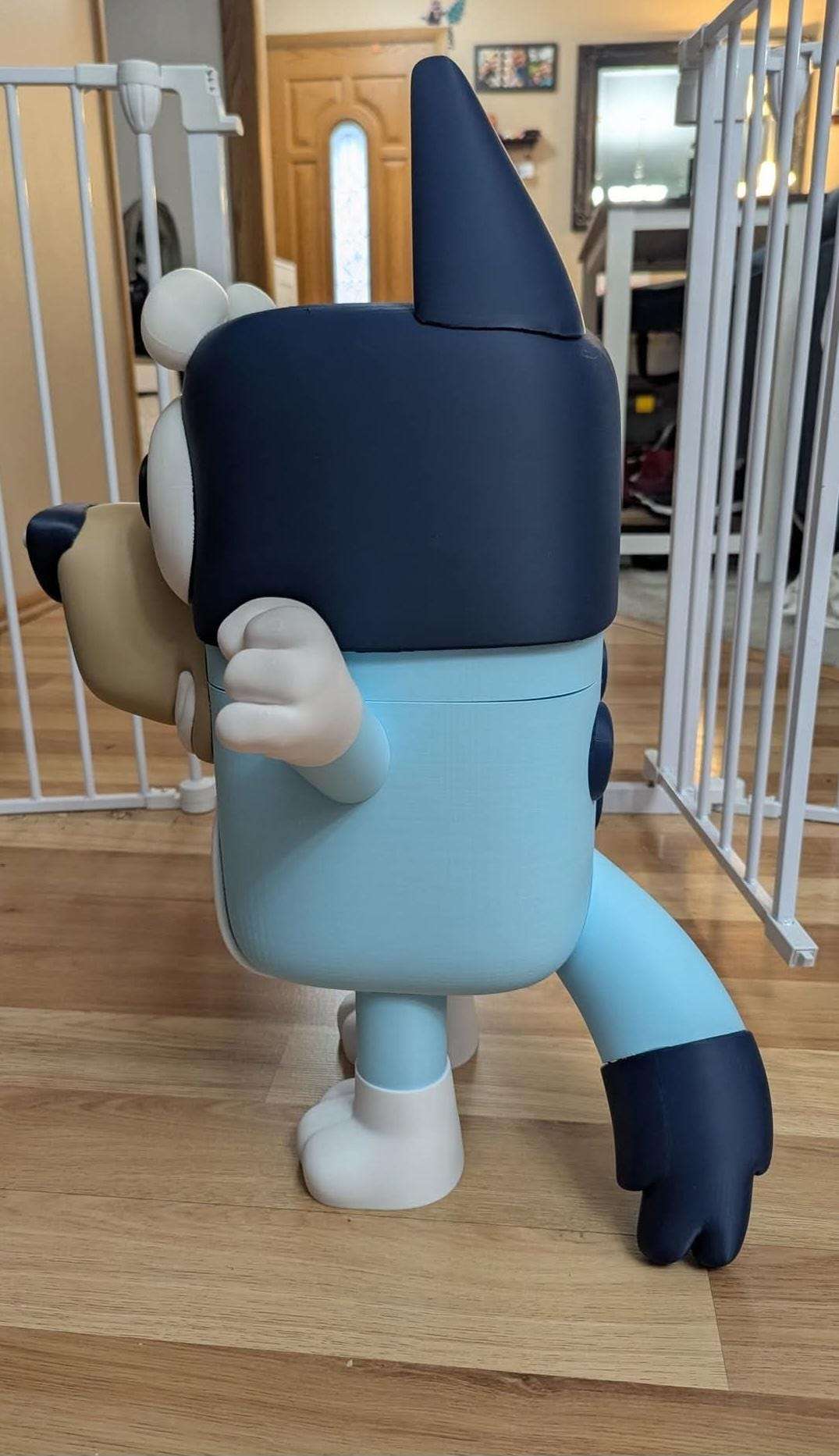 Large full size Bluey 2 ft tall life size blue dog kid cartoon statue figure bust by 3dCurioPrints