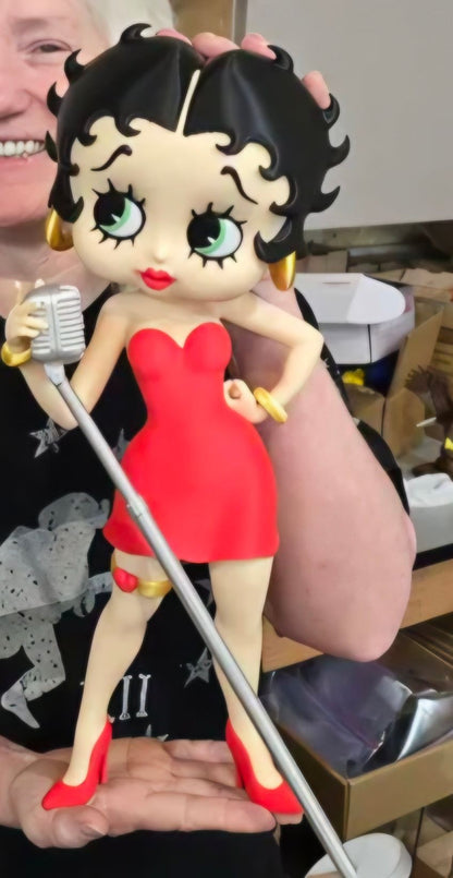 17" or 20" Betty Boop colored version mic glued on your side by 3dCurioPrints