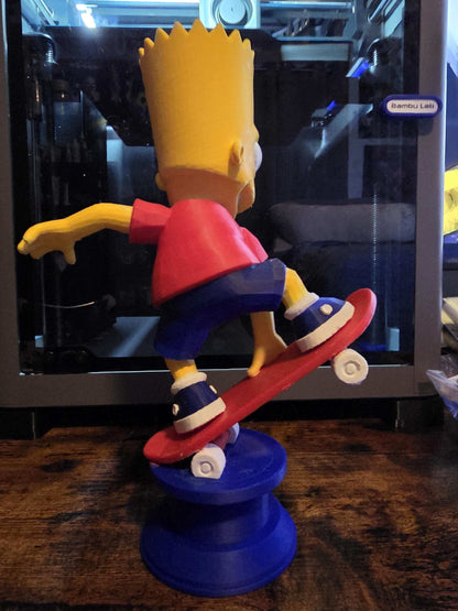 Large 10" bart simpson bust figure statue (10×7) made to order by 3dCurioPrints