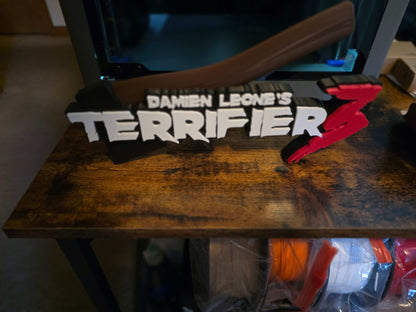 Terrifier 12-inch Art the Clown black axe decorative logo piece