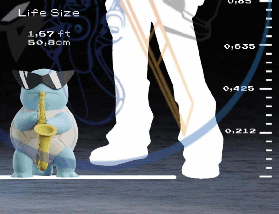 Full size 1ft 7in pokemon squirtle #0007 bust statue figure made to order by 3dCurioPrints