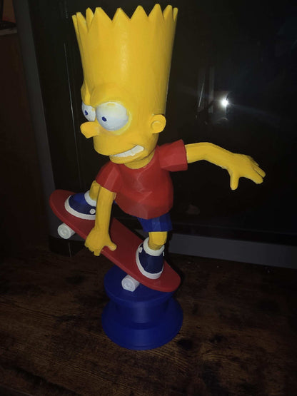 Large 10" bart simpson bust figure statue (10×7) made to order by 3dCurioPrints
