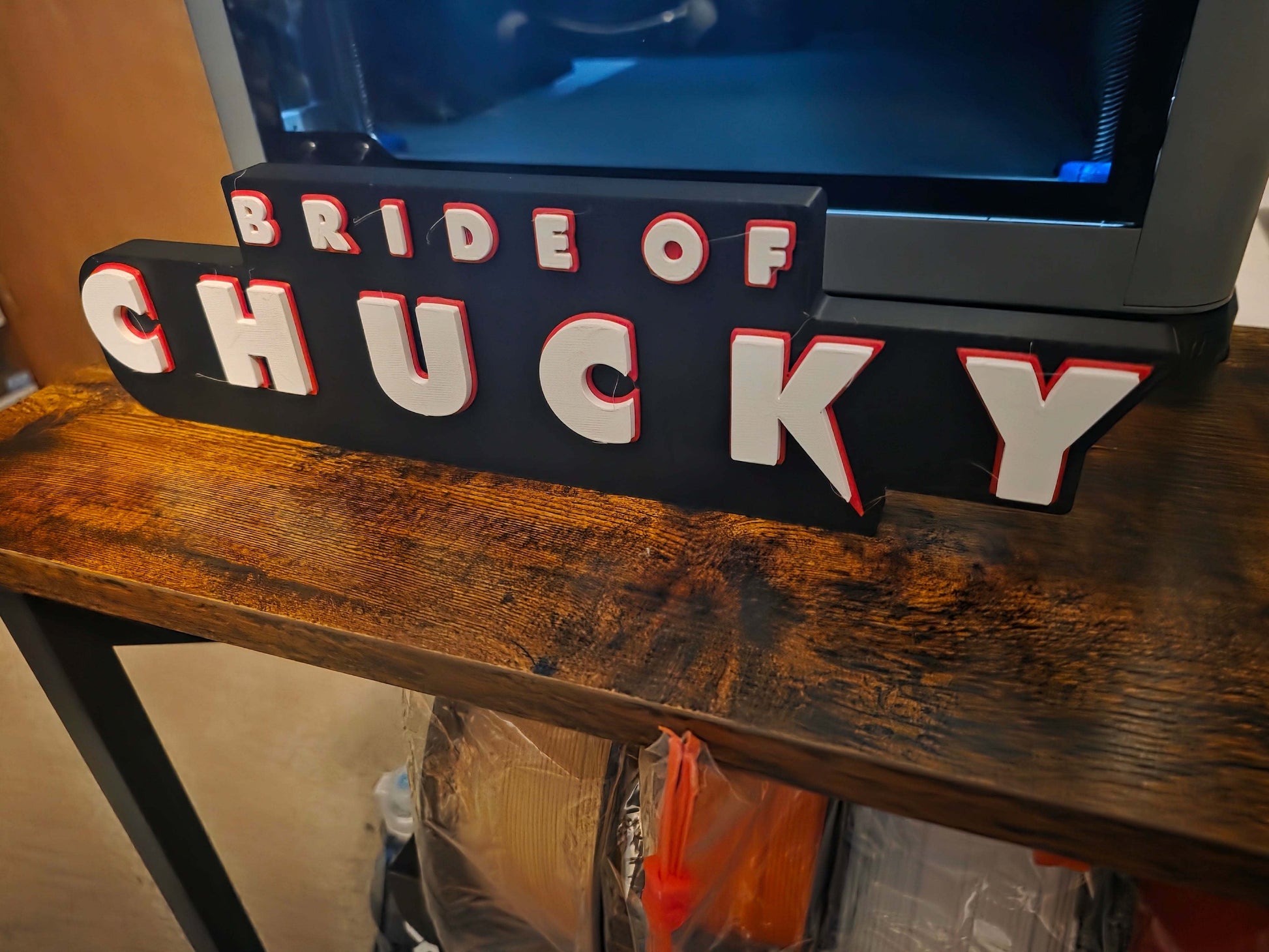 12 inch large Bride of Chucky horror sign 12x3 inches