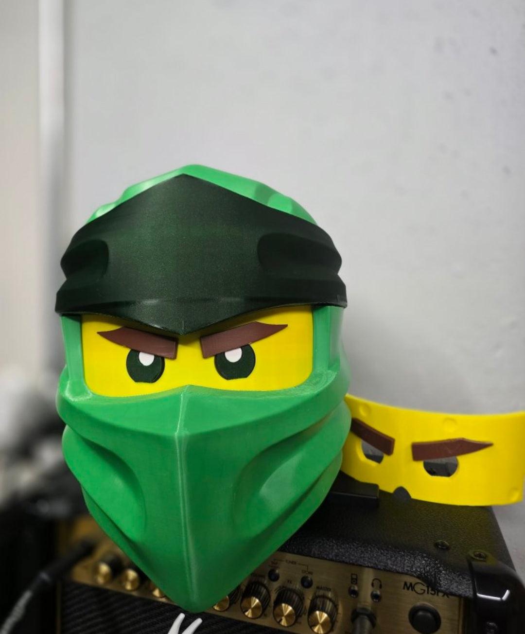 Lego Nijango GO Ninja Helmet in black, green, red, and blue for heads up to 24 inches