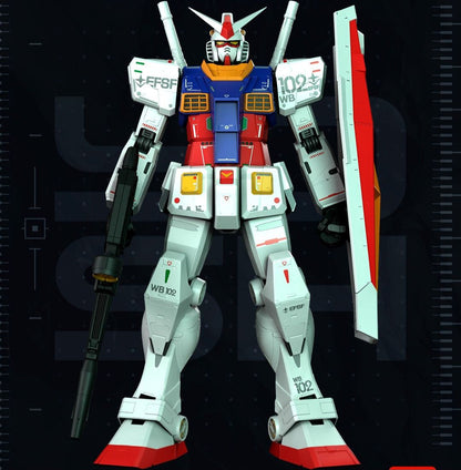 Life size 6ft Gundam anime figure with sword and gun options