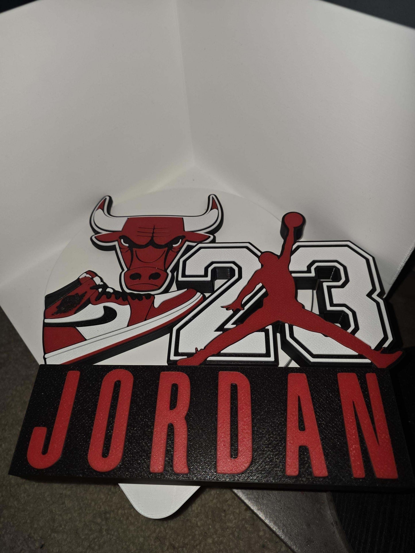 10" wall art micheal jordan chicago bulls sneakerhead by 3dCurioPrints