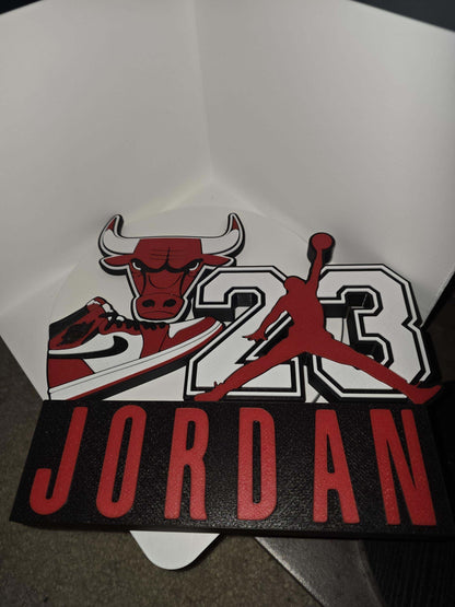 10" wall art micheal jordan chicago bulls sneakerhead by 3dCurioPrints