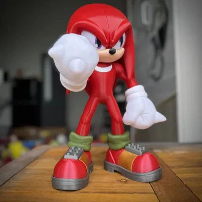 19 inch Knuckles bust statue from Sonic the Hedgehog on display shelf