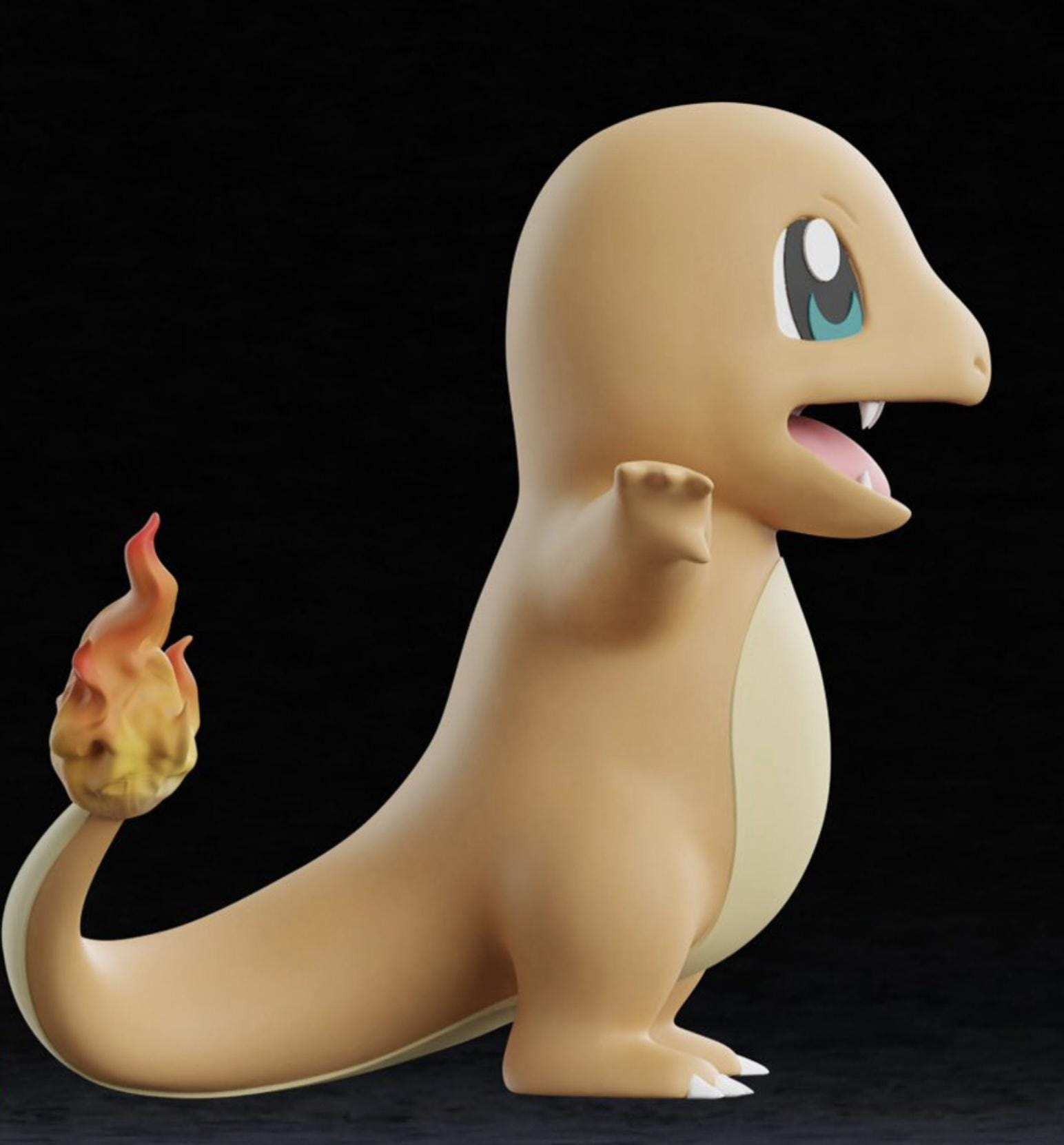 Full size 2ft pokemon charmander #07 large bust statue figure by 3dCurioPrints