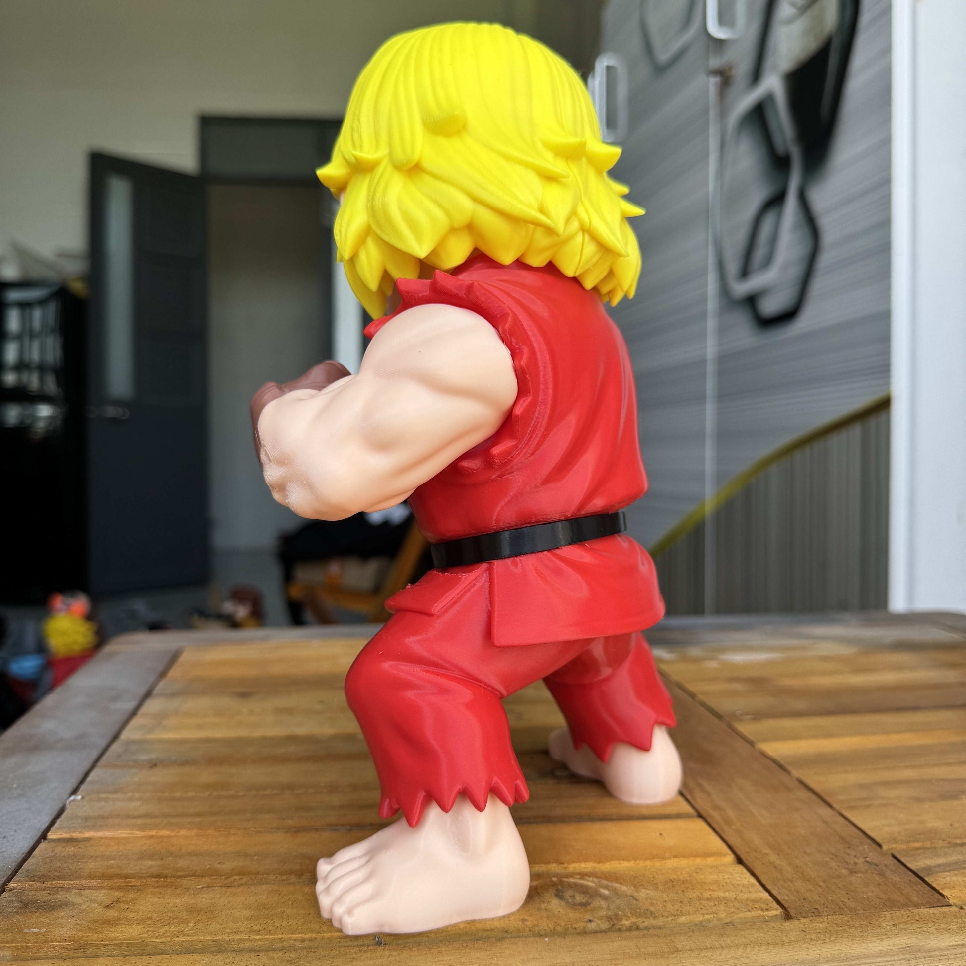 22 inch 1ft 10 in Ken Masters statue from Street Fighter displaying dynamic pose