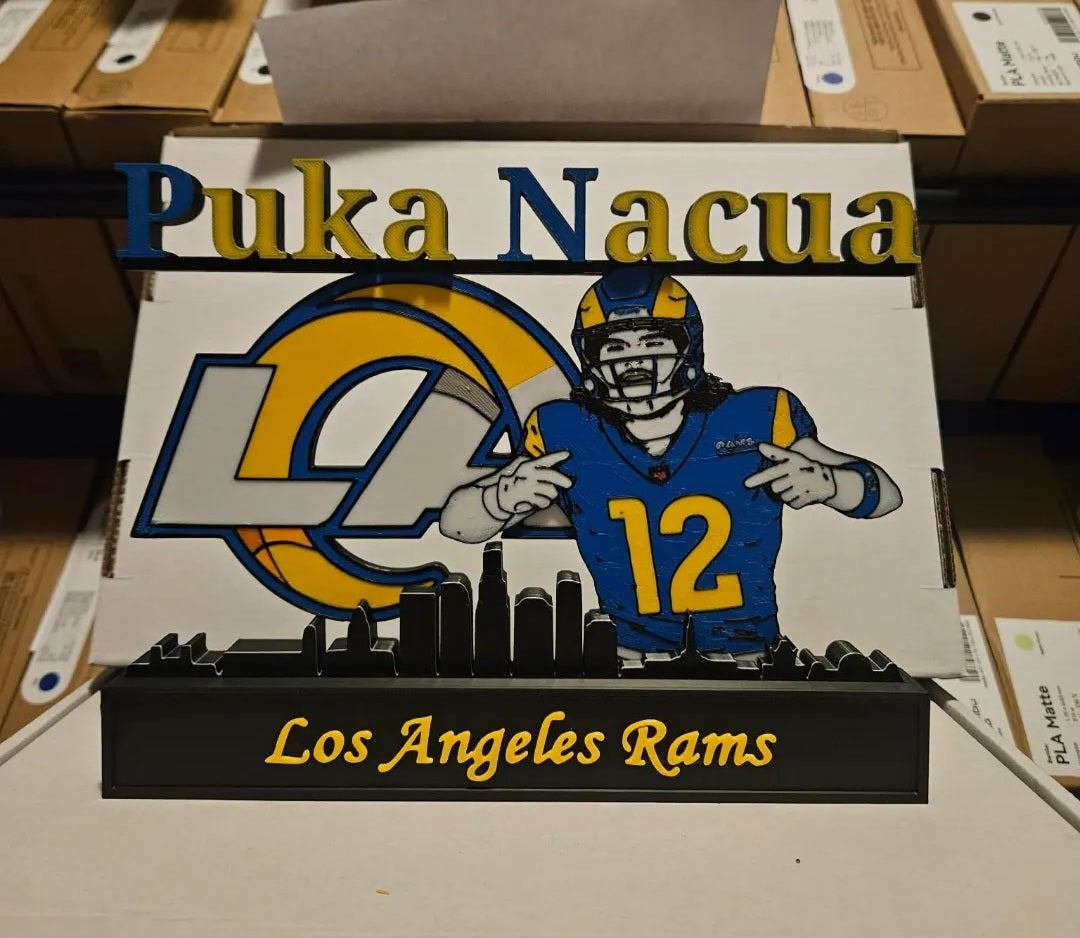 All sports 10-inch nameplate featuring NFL, NBA, MLB athletes like Kobe, Jordan, LeBron, Curry, Ohtani, and Brady