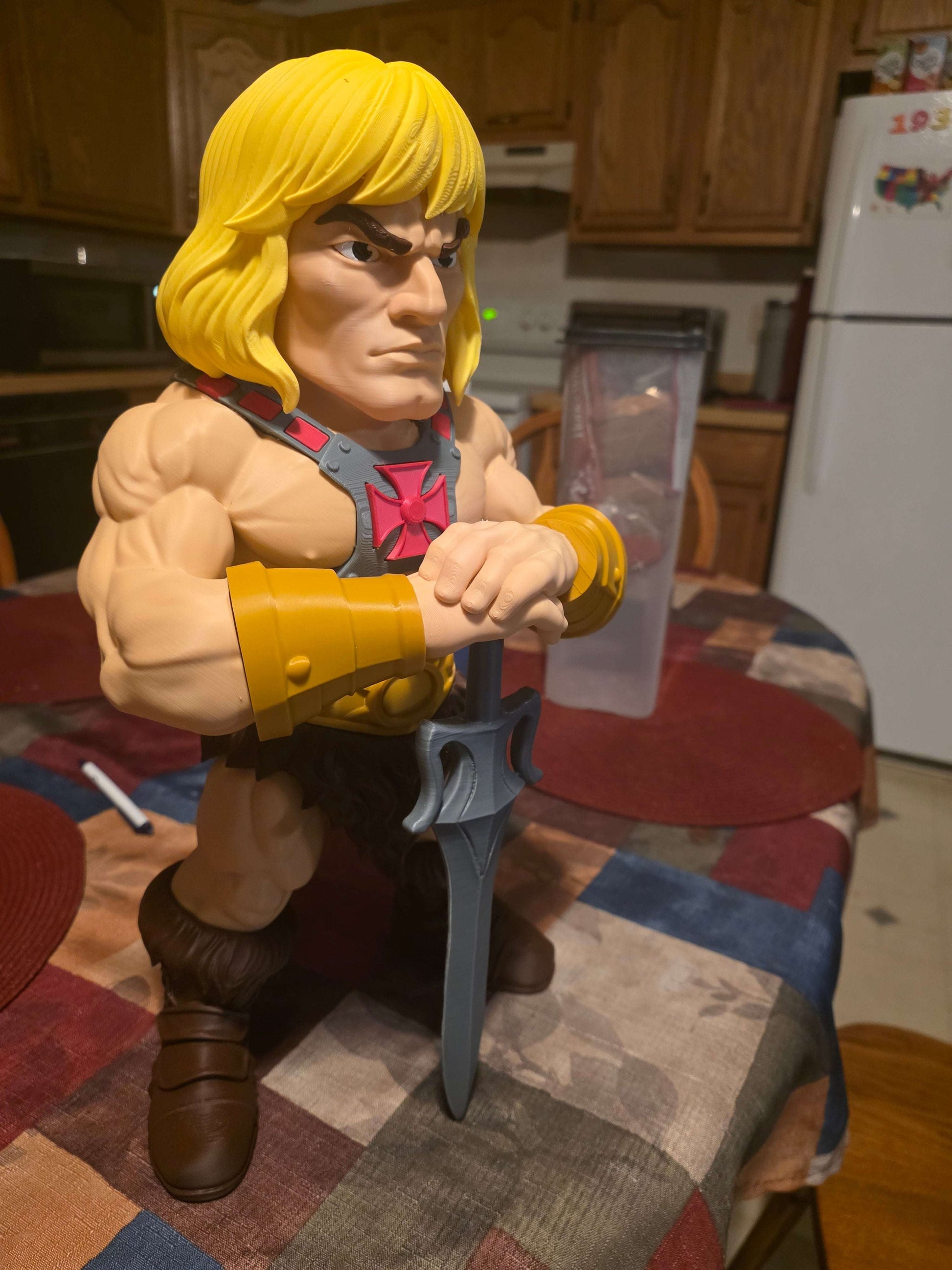 17" he man from MOTU/ masters of the universe 17 tall ×9 wide x6 by 3dCurioPrints