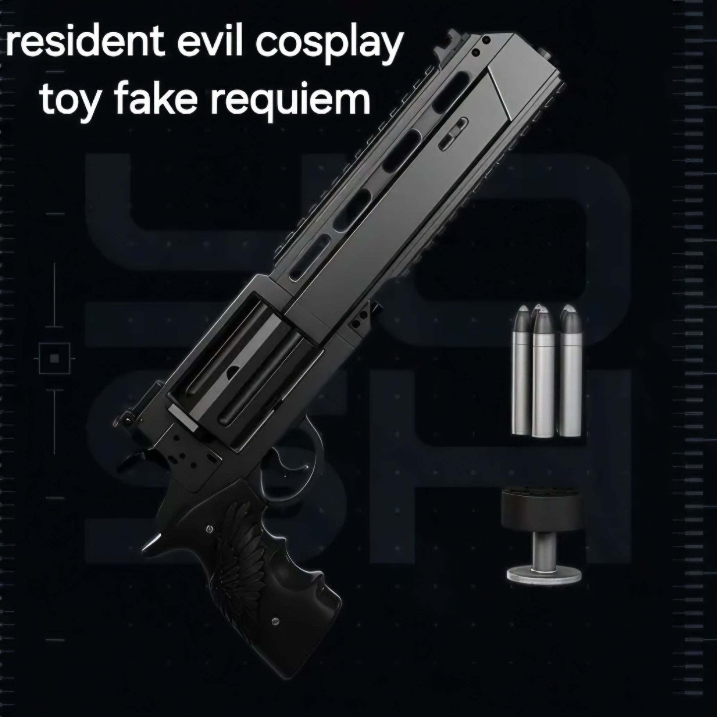 3D printed Resident Evil Requiem fake cosplay revolver prop for conventions