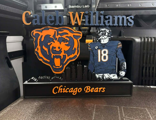 All sports 10-inch customizable nameplate featuring NFL, NBA, and MLB athletes like Kobe, Jordan, LeBron, Curry, Ohtani, and Brady