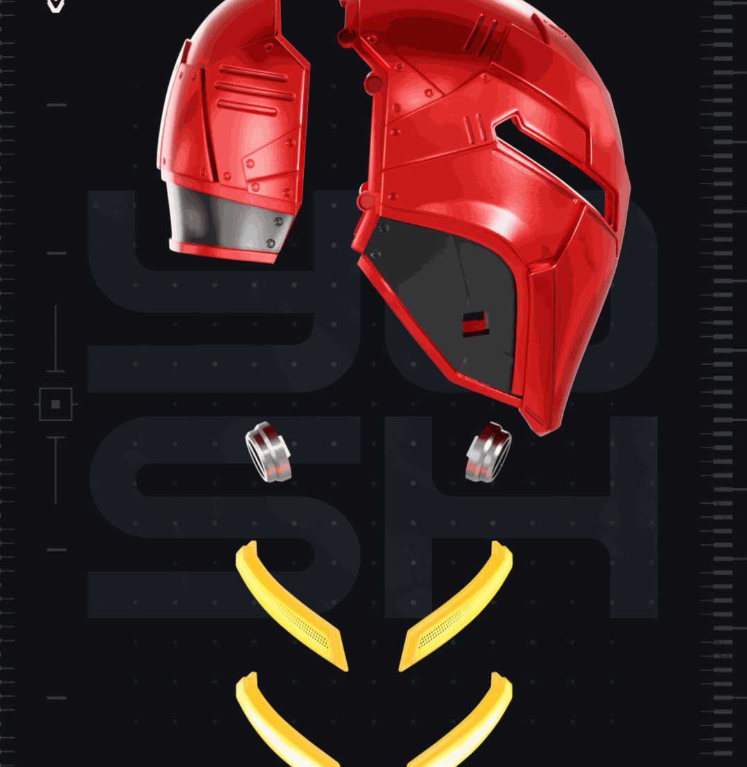 Immortal Red Hood helmet mask one size fits up to 24 inch head for cosplay