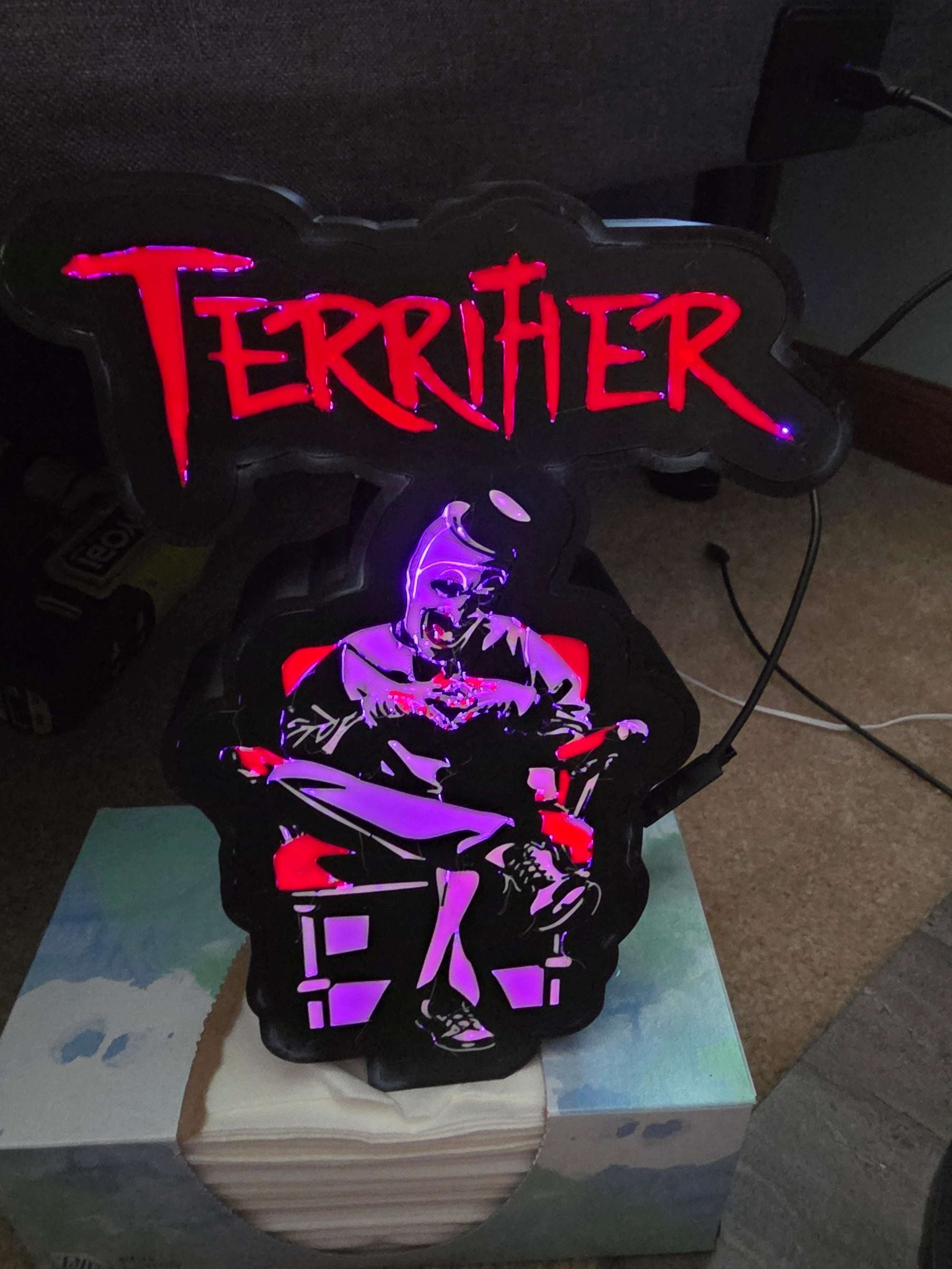 Terrifier 10" lightbox art the clown 1-2 days shipped by 3dCurioPrints