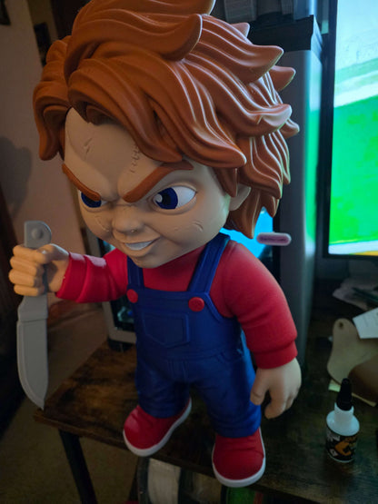 21 inch Chucky bust statue horror decor for collectors and seasonal displays