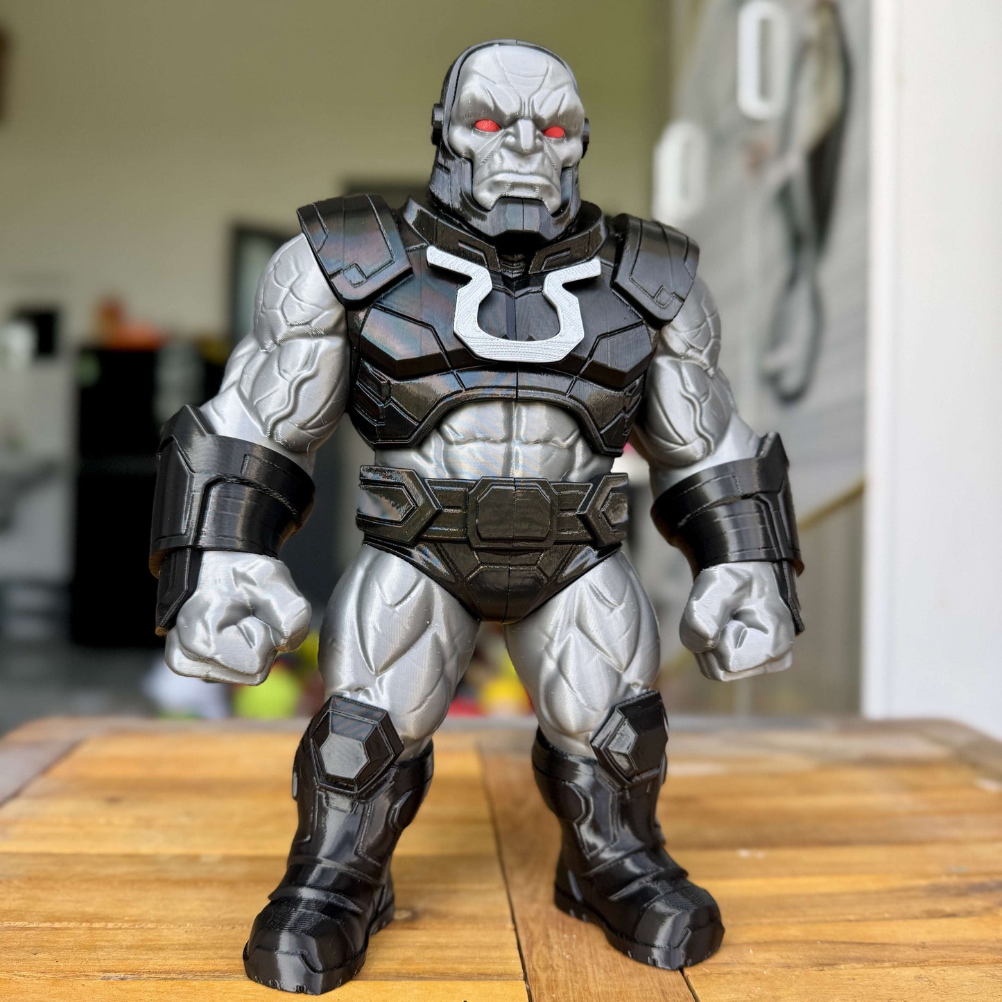 24 inch Darkseid-inspired massive villain figure in navy or black finish
