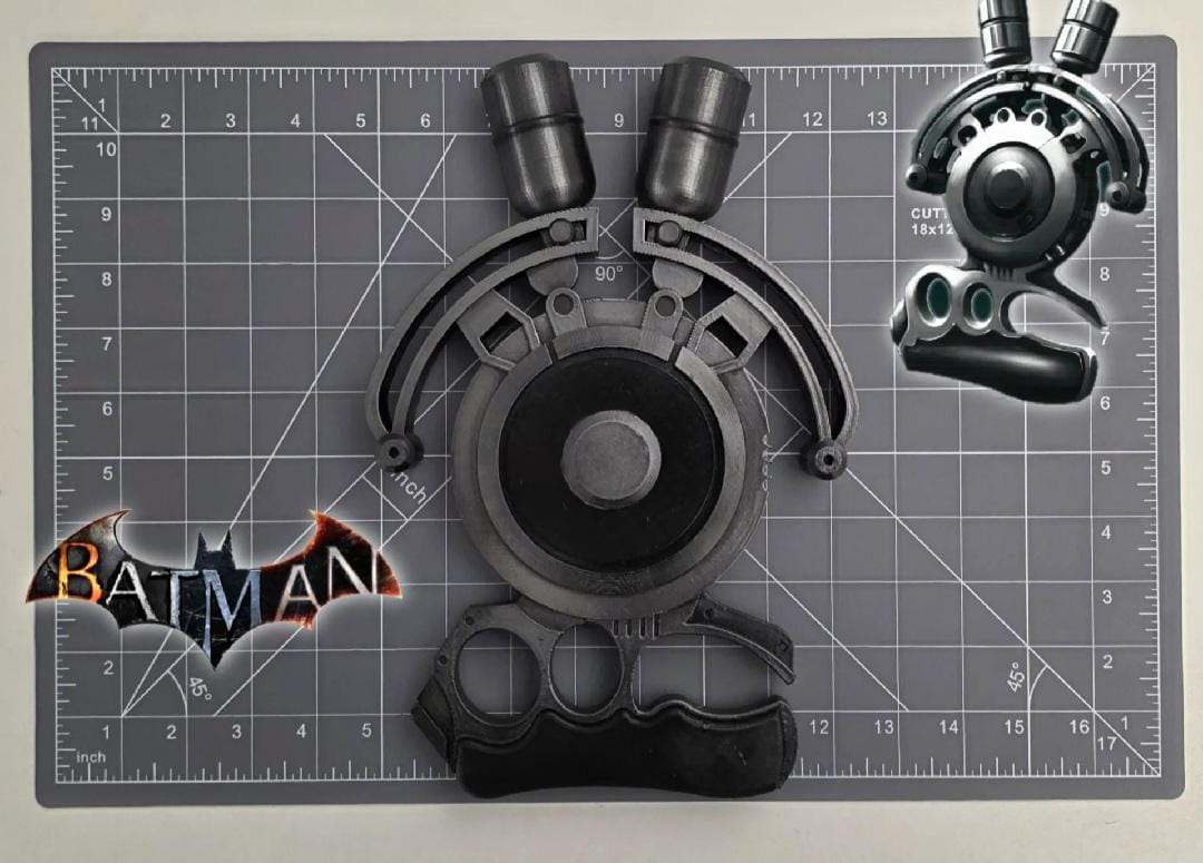 Vigilante arkham line launcher cosplay batman superhero cosplay instead silver grey by 3dCurioPrints
