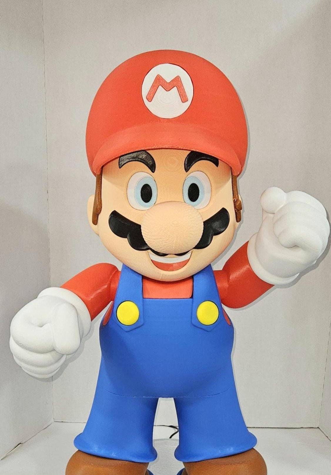 Large 1:1 27" Mario bust lifesize fullsize video game figure bust statue figure by 3dCurioPrints
