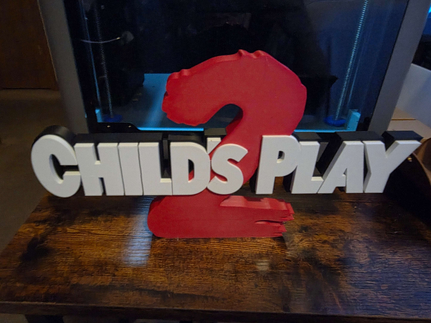 Large 12.5x7 inch Childs Play 2 Chucky sign display for horror decor