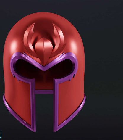 Magenta mask helmet fitting heads up to 24 inches with no refund policy and quick production time