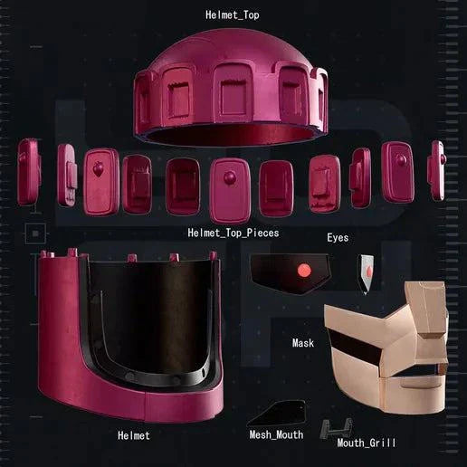 Sentinel helmet cosplay mask detailed design one size