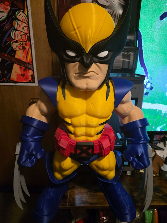 32-inch 1980s Wolverine collectible display piece with two color variants by 3dCurioPrints