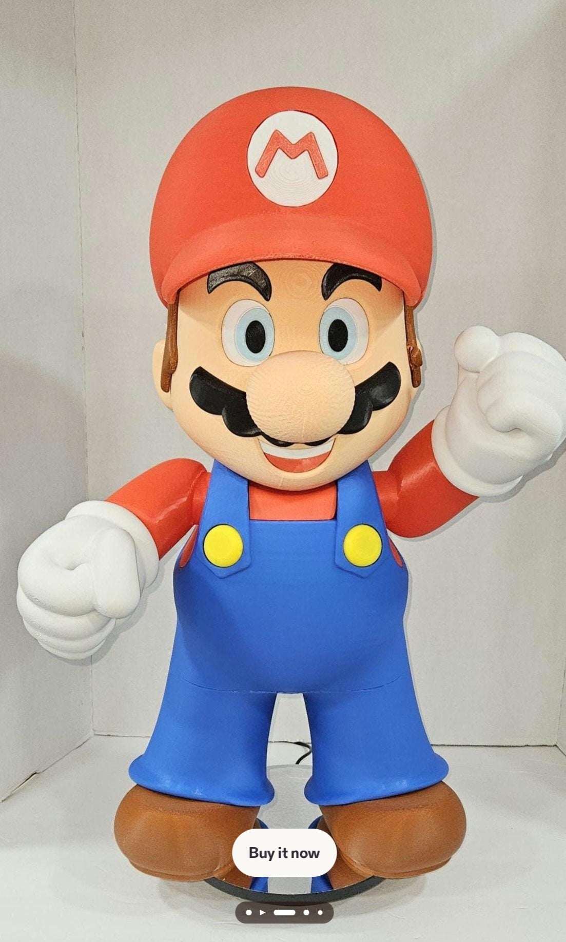 Large 1:1 27" Mario bust lifesize fullsize video game figure bust statue figure by 3dCurioPrints