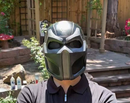 Noob Saibot MK2 cosplay mask with magnets, dark purple and black, one size fits up to 24 inches