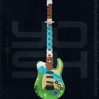 TMNT Leonardo guitar prop cosplay colored raw finish
