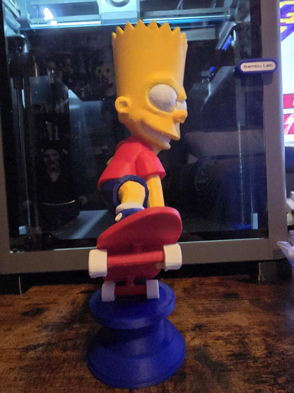Large 10" bart simpson bust figure statue (10×7) made to order by 3dCurioPrints