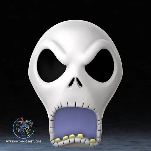 Jack Skeleton mask heads up to 24" teeth or closed mouth message me if want another by 3dCurioPrints