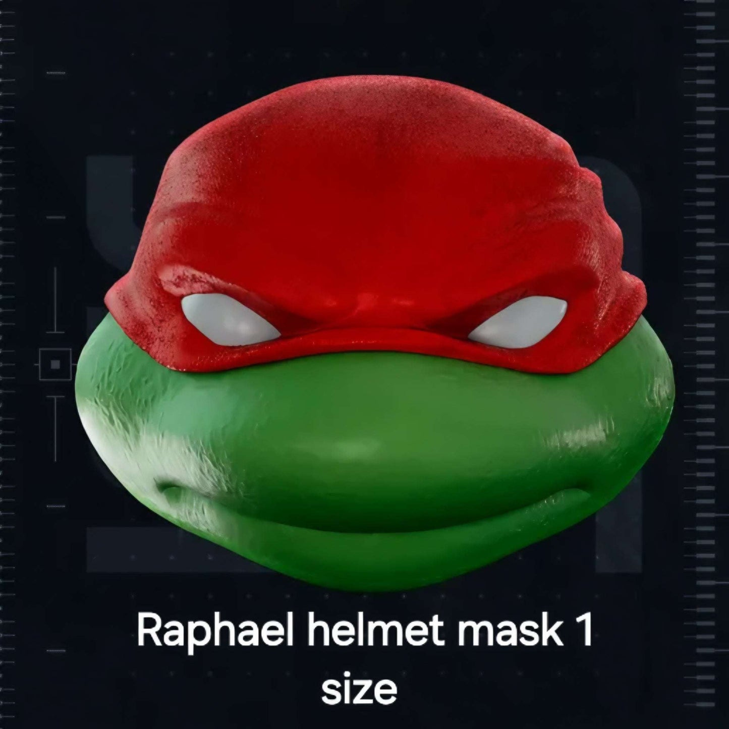 TMNT Raphael helmet mask rare design completed in a week