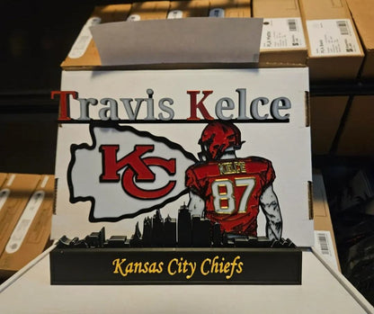 All sports 10-inch nameplate featuring NFL, NBA, MLB athletes like Kobe, Jordan, LeBron, Curry, Ohtani, and Brady for personalized sports fan display