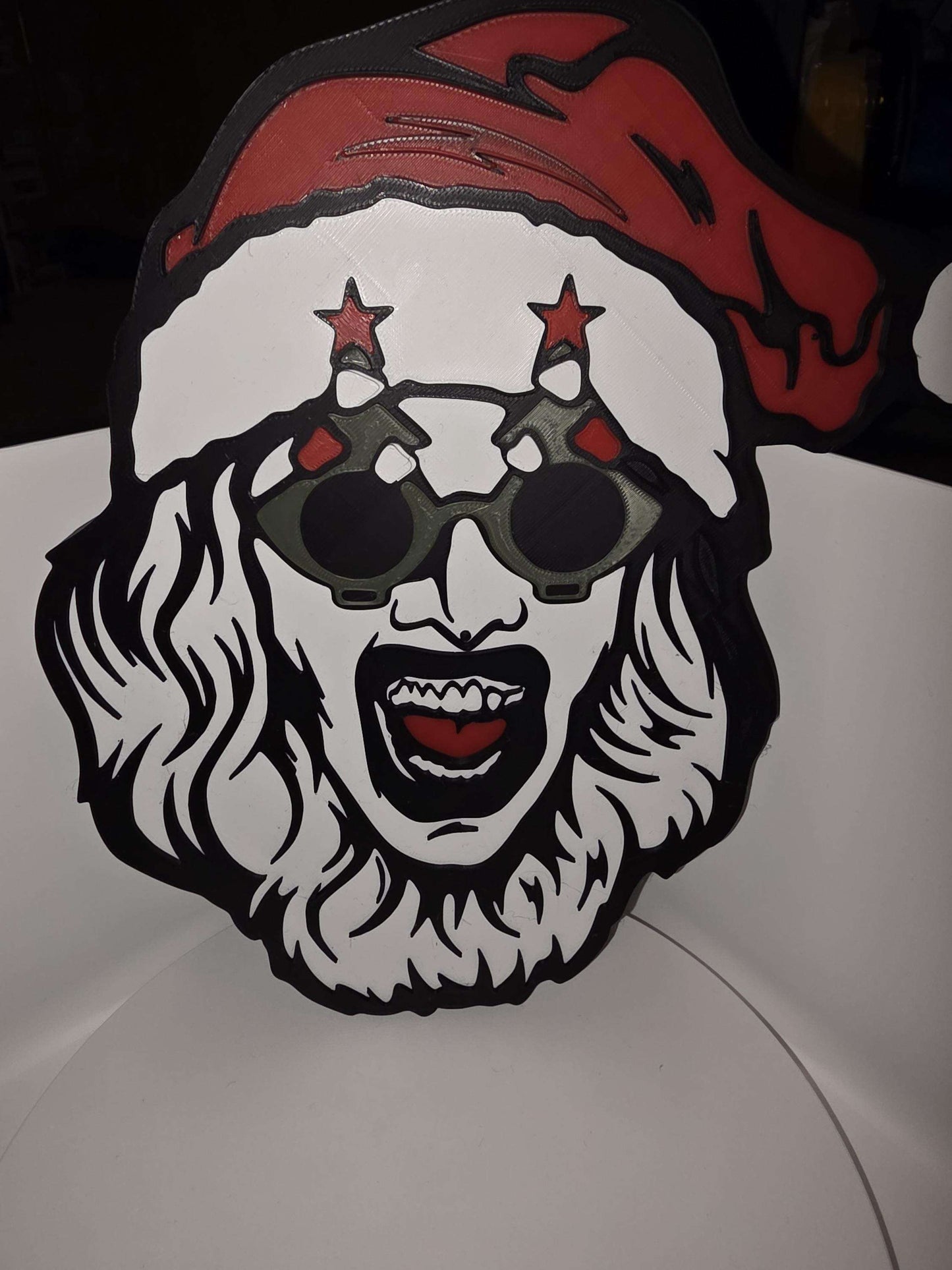 10" terrifier art the clown santa suit logo by 3dCurioPrints
