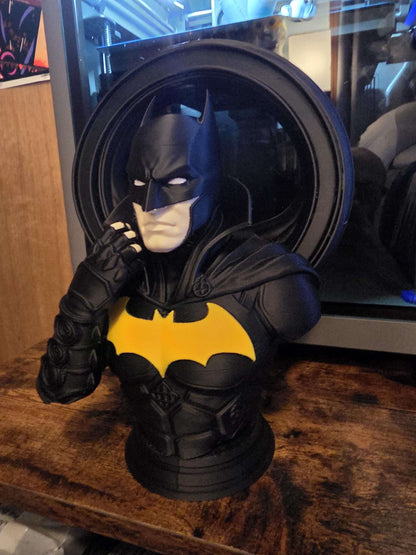 10" batman bust vigilante figure statue by 3dCurioPrints