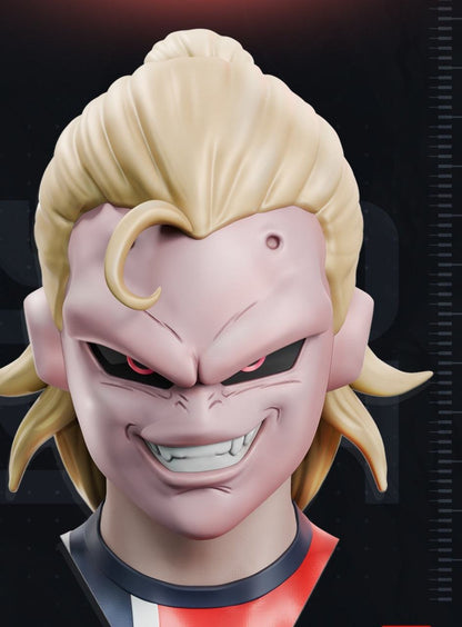 Soccer Majin Erlind Haaland Buu anime dragonball z helmet mask heads up to 24" by 3dCurioPrints