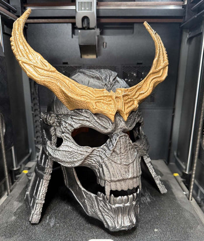 Shao Khan Mortal Kombat helmet mask one size fits standard heads cosplay accessory