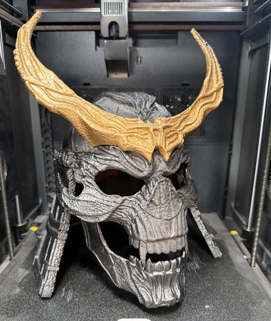 Shao Khan Mortal Kombat helmet mask one size fits standard heads cosplay accessory