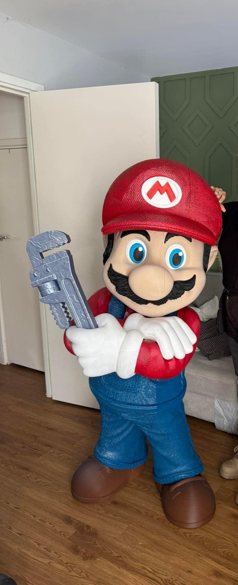 Life size Mario statue standing 5ft 9in tall without base made to order