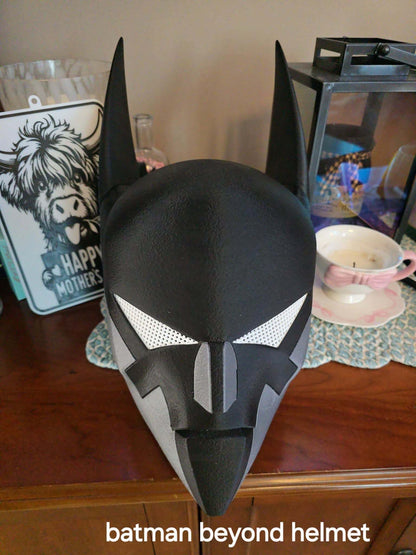 Batman Beyond full-size helmet mask with magnetic assembly, one size fit
