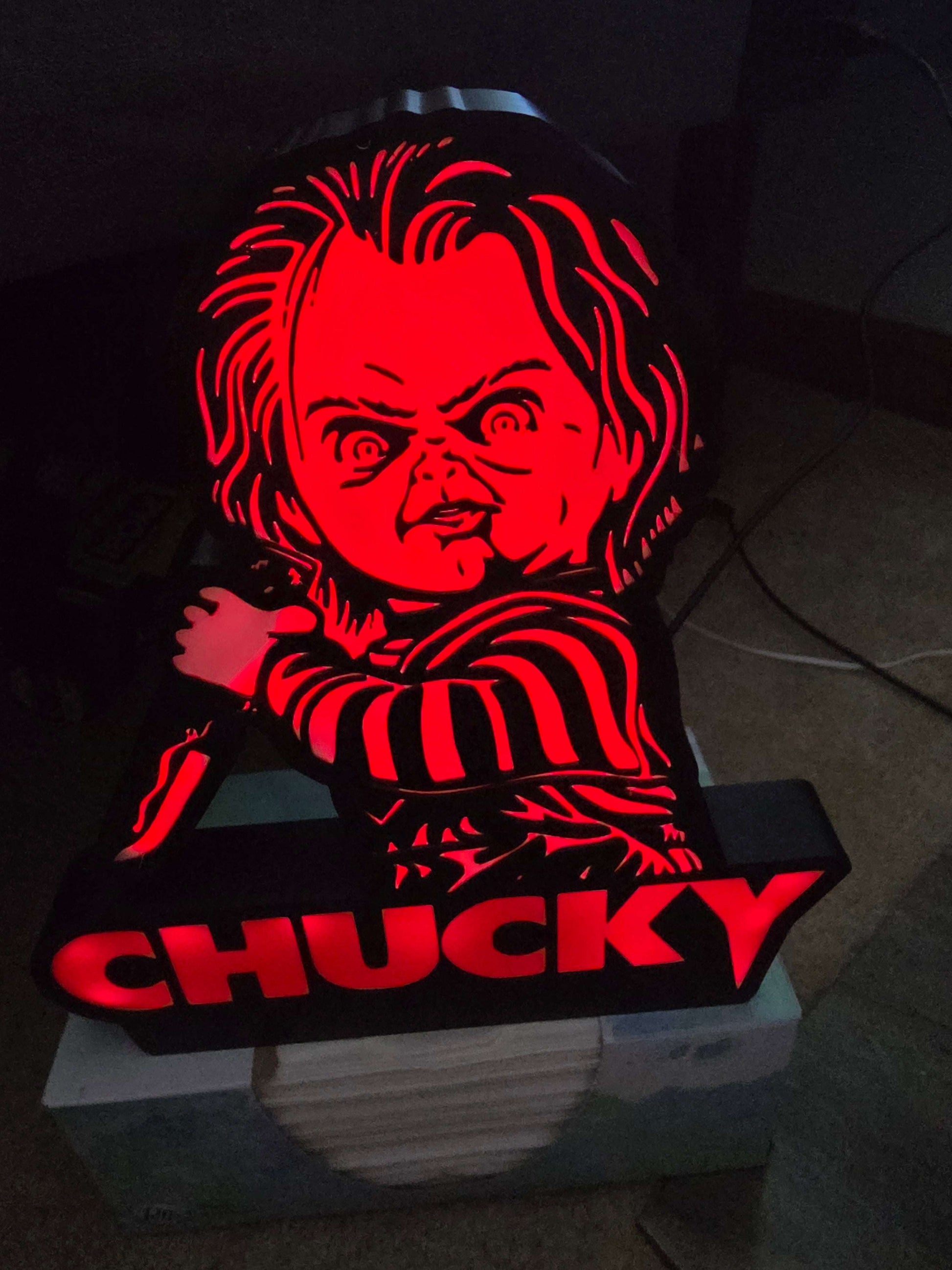 Chucky 10" lightbox comes with onn led lights ships in 1-2 days by 3dCurioPrints