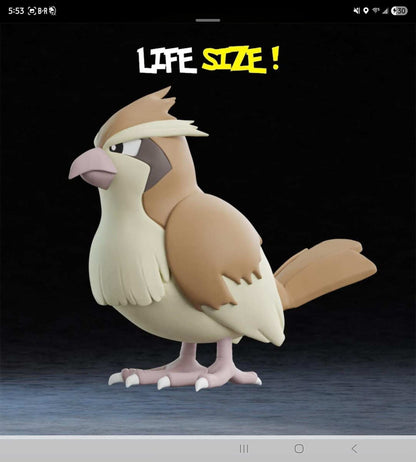 Life size 1:1 1 ft Pokemon #0016 Pidgey bust statue figure by 3dCurioPrints