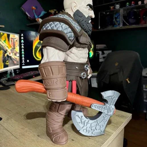 25 inch massive Kratos God of War bust with huge sword collectible figure
