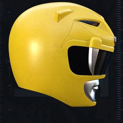 Yellow Power Ranger helmet mask with magnets, one size fits all